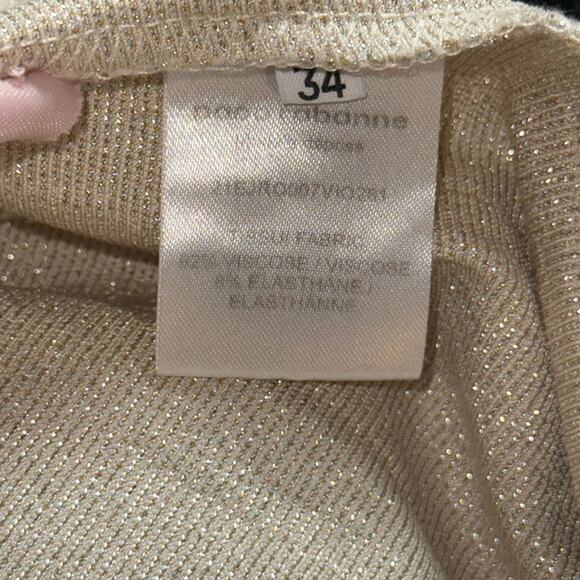 Paco Rabanne Dress Gold Drape Pression Dress in Lurex - Picture 5 of 14